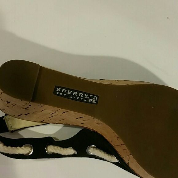 SPERRY TOP SIDER WEDGE PEEP TOE HEELS - Picture 5 of 6